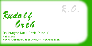 rudolf orth business card